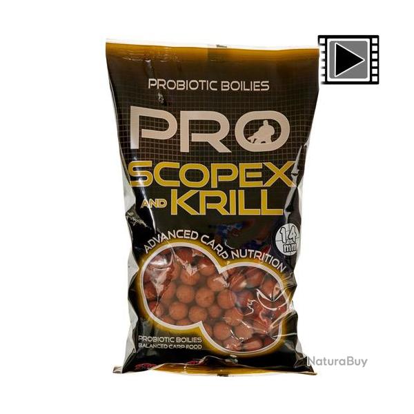 Bouillettes Starbaits Probiotic Scopex Krill 14mm 800g