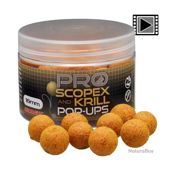 Pop Ups Starbaits Probiotic Scopex Krill 16mm 50g