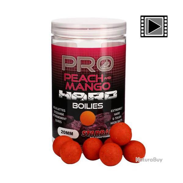 Bouillettes Starbaits Probiotic Peach & Mango Hard Baits 20mm 200g