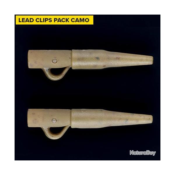 Clip Plomb Carp Spirit Lead Clips Pack Camo (par 10)