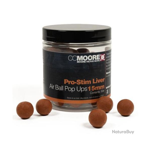 Pop Ups CC Moore Pro-Stim Liver Air Ball 15mm (par 50)