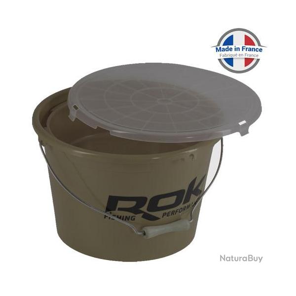 Seau Rond ROK Round Bucket Complet Marron Vert 13L