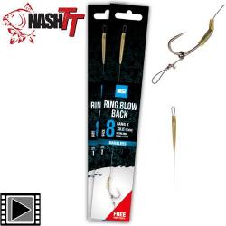 Bas de Ligne Nash Ring Blow Back Rig sans Ardillon n° 6