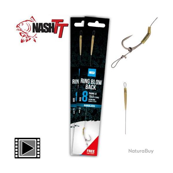 Bas de Ligne Nash Ring Blow Back Rig sans Ardillon n 6