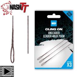 Montage Nash Cling On Unleaded Leader 75cm (par 3)