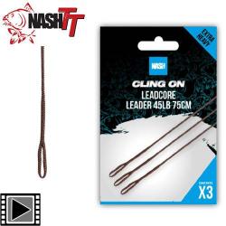 Montage Nash Cling On Leadcore Leader 75cm (par 3)