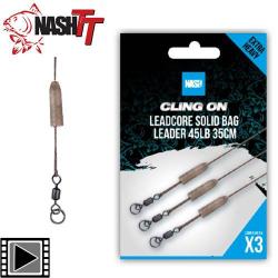 Montage Nash Cling On Leadcore Solid Bag Leader 35cm (par 3)