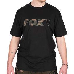 T Shirt Fox Black Camo Logo