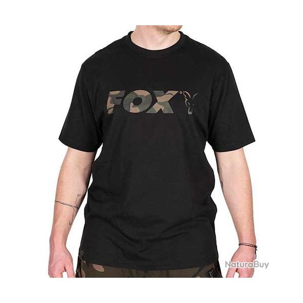 T Shirt Fox Black Camo Logo