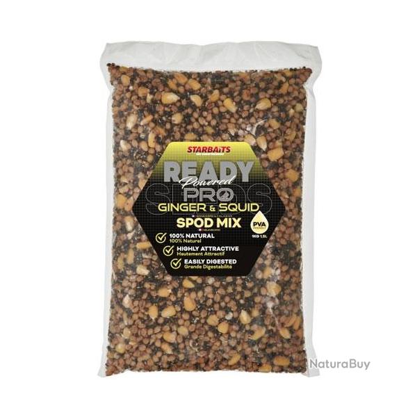 Graines Starbaits Ready Seeds Spod Mix 1kg Ginger Squid