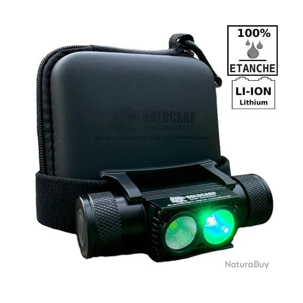 Lampe Frontale Holdcarp Etanche Rechargeable 704LM 3350mAh