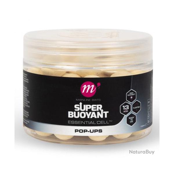 Pop Ups Mainline Super Buoyant White 13mm Essential Cell