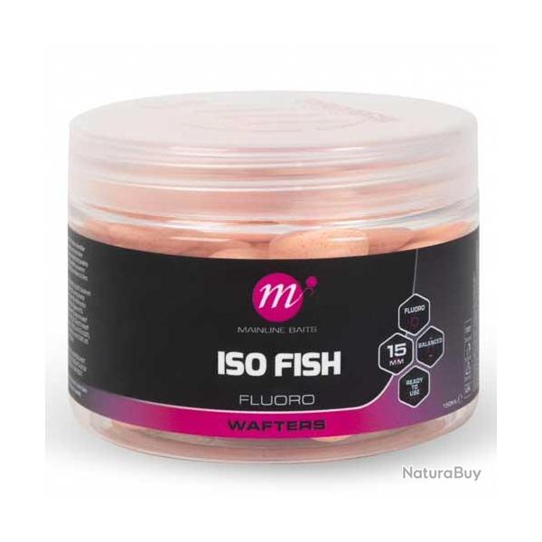 Bouillettes Equilibres Mainline Fluoro Wafters Pink 15mm Iso Fish