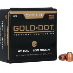 100 Ogives Speer Cal.45 - 200gr (.451) Gold Dot HP