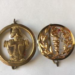 VENDU PAR LE-CUIRASSIER N° 2 LOT DE 2 INSIGNES DE BÉRET GENIE ET MÉDECINE