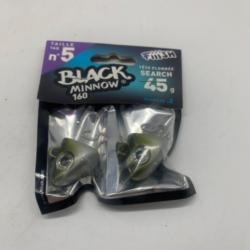 Tête plombée search Fiiish black minnow 45g size 160