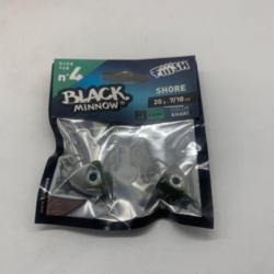 Tête plombée shore Fiiish black minnow 20 size 140