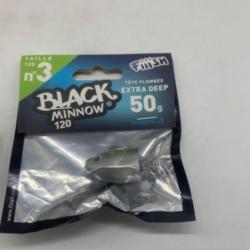 Tête plombée extra deep  Fiiish black minnow size 120 50g