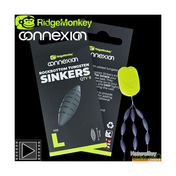 Lest RidgeMonkey Connexion Rock Bottom Sinkers Small