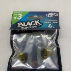 Tête plombée shallow Fiiish black minnow 120 6g