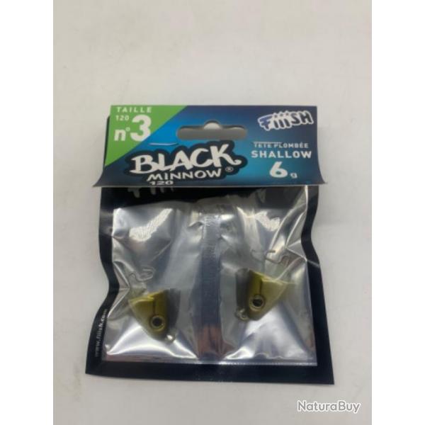 Tte plombe shallow Fiiish black minnow 120 6g