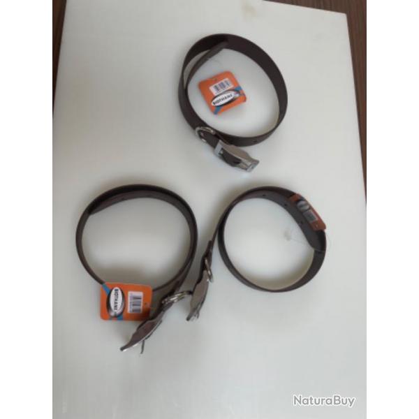 Vend lot de 3 colliers classiques pour chiens