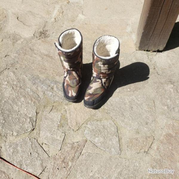 Bottes apres ski couleur camouflage taille 43 bon tat