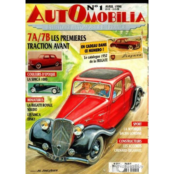 automobilia n 1 puis, indisponible diteur tractions citroen 7 cv, catalogue frgate, chenard et