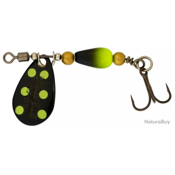 Cuillere Daiwa Silver Creek Spinner Black Yellow Dots 6g