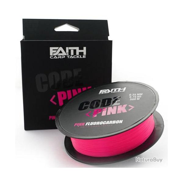 Ligne Fluorocarbon Faith Code Pink 0,35mm 500m