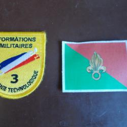 Lot insignes tissu Légion et Formation   Armée Française