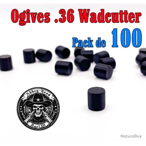 Balle tir rduit .36 ogive Wadcutter plastique - Pack de 100 - Bast3D