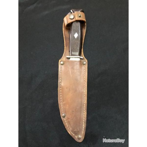 COUTEAU DE CHASSE SCOUT SANPEUR MANCHE BAKELITE