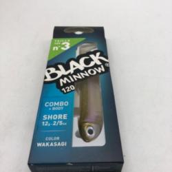 combo leurres souples shore black minnow 120 12g wakasagi