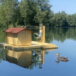 Mangeoire pour canards spécial îlot flottant