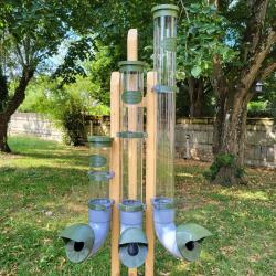 Mangeoire pour Poule Vert Olive, 5kg, Translucide