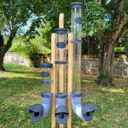 Mangeoire pour Poule Gris Anthracite, 3kg, Translucide