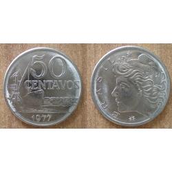 Bresil 50 Centavos 1997 Piece Reals Cruzeiros Centavo Amerique Sud