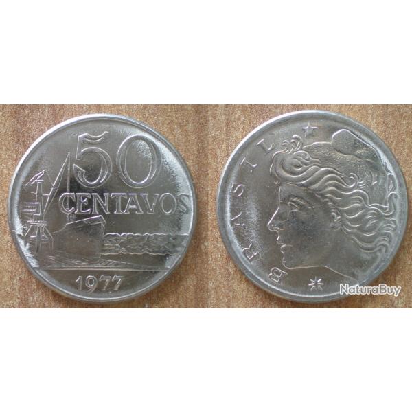 Bresil 50 Centavos 1997 Piece Reals Cruzeiros Centavo Amerique Sud