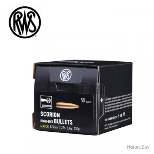 50 OGIVES RWS CAL 6.5 MM 130GR SCORION