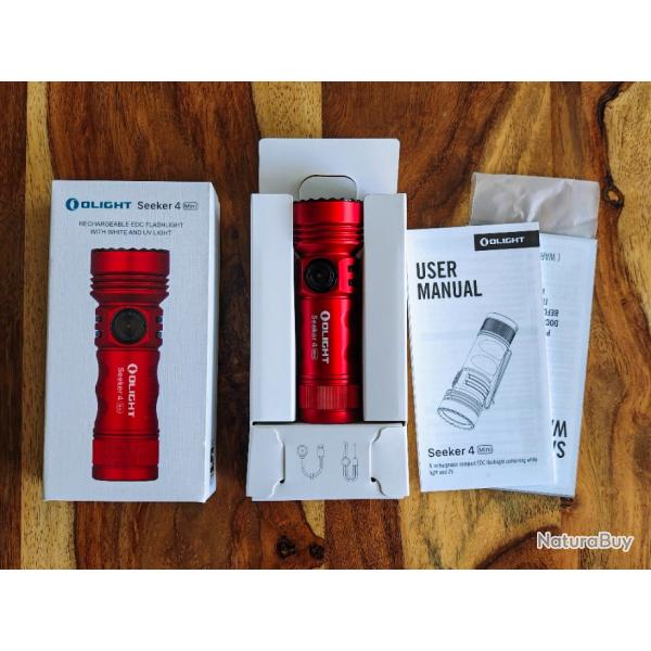 Lampe de poche Olight Seeker 4 Mini Rouge NEUVE