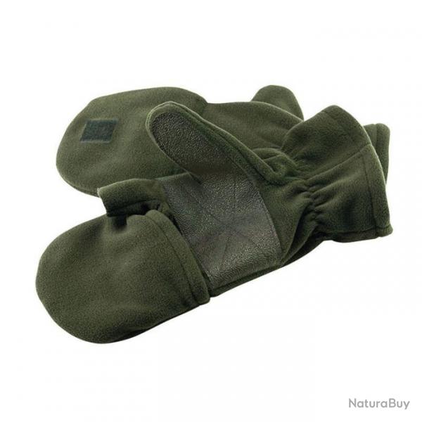 Gants moufles polaire Percussion renforts paumes Kaki