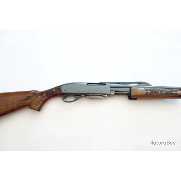 CARABINE A POMPE REMINGTON 7600 CROSSE BOIS CAL 35WHELEM CANON DE 56CM BANDE DE BATTUE