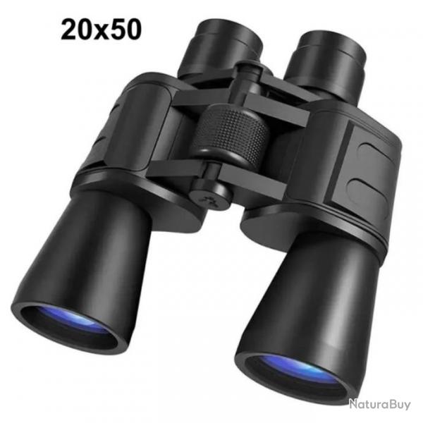 Jumelles 20x50 Zoom HD BAK4 Longue Porte *Enchre* tanches IPX4 Chasse Observation