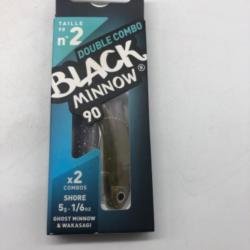 2 leurres souples Fiiish black minnow 90 kaki