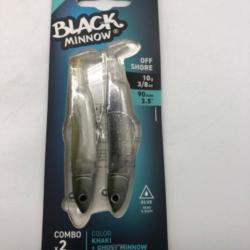 leurres souples off shore  Fiiish black minnow 90  ghost minnow 10g