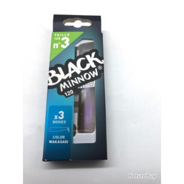 leurres souples Fiiish black minnow 120 x3 wakasagi