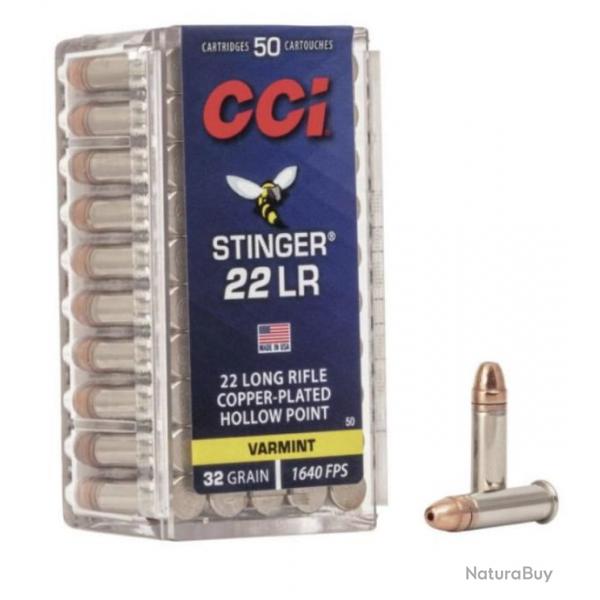 50 Cartouches CCI Stinger Cal.22 Lr - 32gr