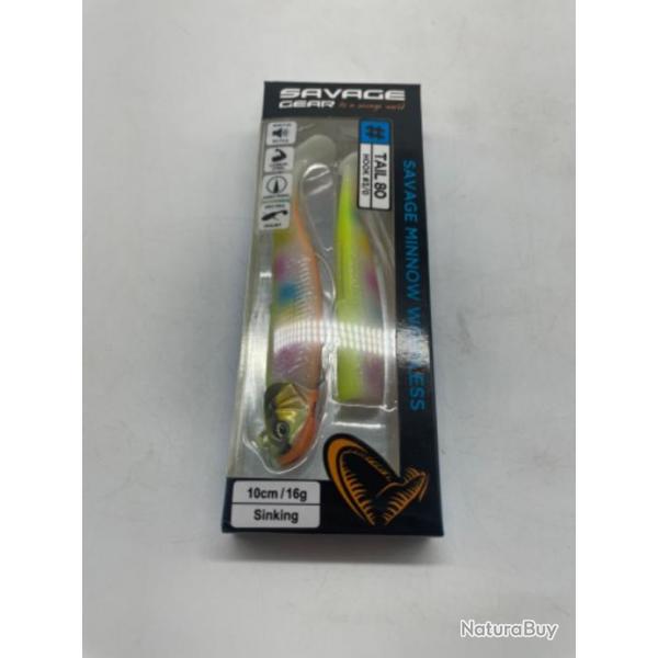 Combo leurres souples Savage Gear, Savage minnow weedless 10cm