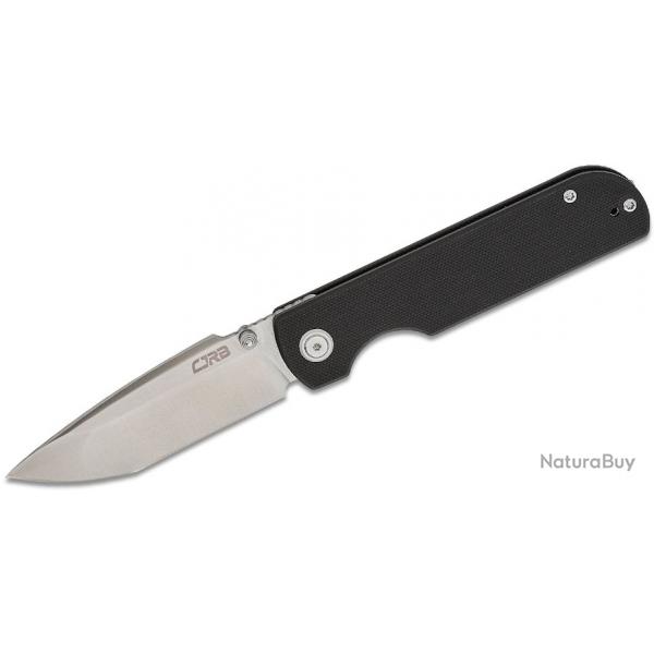 Couteau CJRB Cutlery Nova Black Manche G10 Lame Tanto Acier AR-RPM9 IKBS Liner Lock Clip J1937BK